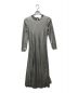 forte forte（フォルテ・フォルテ）の古着「ストレッチメタリックL/Sドレス」｜シルバー