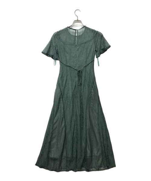 LAGUNA MOON（ラグナムーン）LAGUNA MOON (ラグナムーン) LADYウエストクロスナローレースワンピース グリーン サイズ:Sの古着・服飾アイテム