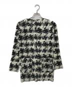 PLEATS PLEASEプリーツプリーズ）の古着「総柄プリーツジャケット」｜ブラック×ベージュ