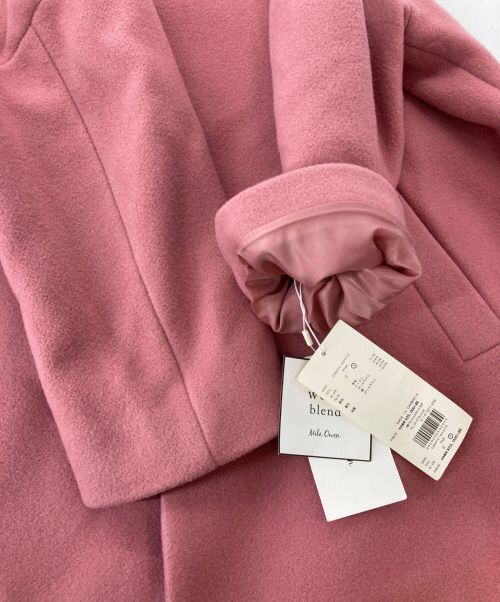 Mila Owen（ミラオーウェン）Mila Owen (ミラオーウェン) ノーカラーミドル丈コート ピンク サイズ:1の古着・服飾アイテム