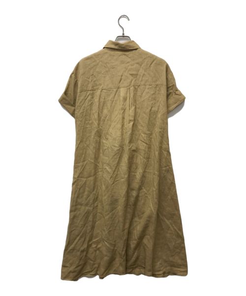 Spick and Span（スピック＆スパン）Spick and Span (スピックアンドスパン) ウエストギャザーシャツワンピース ベージュ サイズ:Fの古着・服飾アイテム
