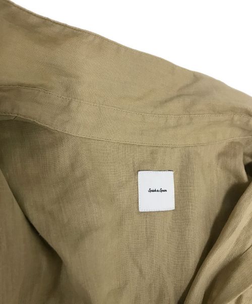 Spick and Span（スピック＆スパン）Spick and Span (スピックアンドスパン) ウエストギャザーシャツワンピース ベージュ サイズ:Fの古着・服飾アイテム