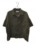 TIGHTBOOTH PRODUCTIONタイトブースプロダクション）の古着「RHOMBUS SHIRT」｜ブラック×ベージュ