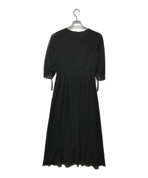 Kaene（カエン）kaene (カエン) フロッキードットワンピース ブラック サイズ:Mの古着・服飾アイテム