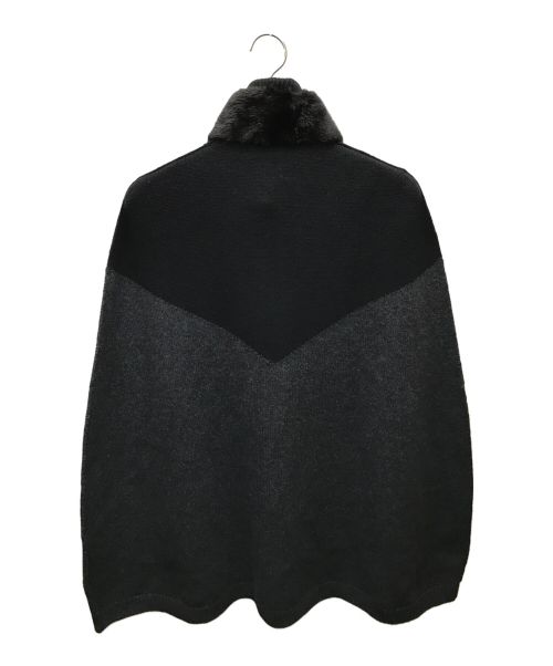 LOUIS VUITTON（ルイ ヴィトン）LOUIS VUITTON (ルイ ヴィトン) ミンクファーウール×カシミヤニットケープ/RW132 F4KC070DE グレー×ブラック サイズ:Mの古着・服飾アイテム