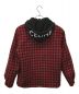 CELINE (セリーヌ) フード付き チェック シャツジャケット レッド×ブラック サイズ:44：54000円