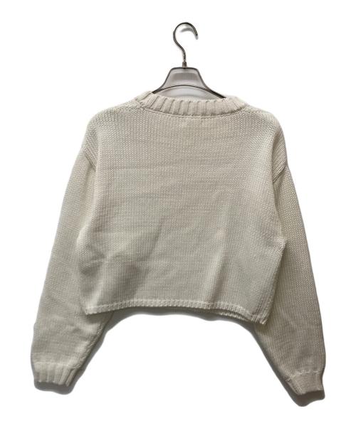 LOEFF（ロエフ）LOEFF (ロエフ) CORD コットン クロップドニット ホワイト サイズ:無の古着・服飾アイテム