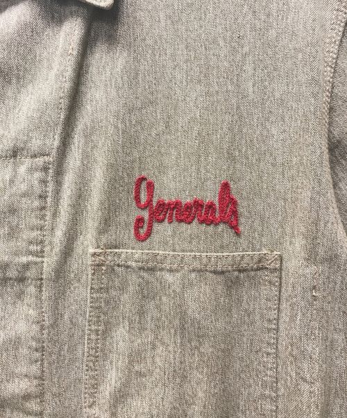 GENERAL RESEARCH（ジェネラルリサーチ）GENERAL RESEARCH (ジェネラルリサーチ) 刺繍デザインカバーオール ベージュ サイズ:2の古着・服飾アイテム