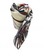 PRADAプラダ）の古着「24SS Pittoresque Milan スカーフ」｜ベージュ×レッド