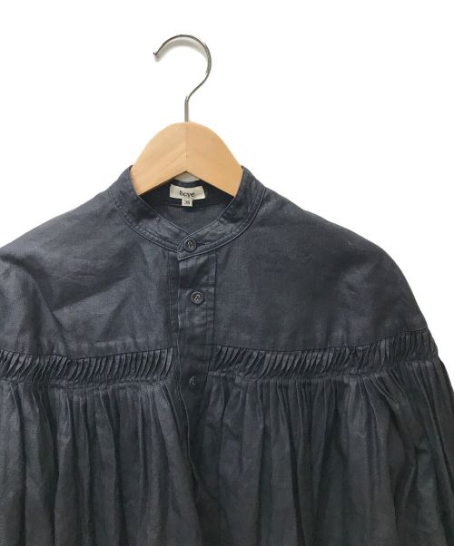 SCYE（サイ）SCYE (サイ) リネン高密度チンツタックシャツ ネイビー サイズ:38の古着・服飾アイテム