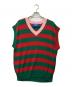 ANTON BELINSKIY（アントンベリンスキー）の古着「ニットベスト」｜レッド×グリーン