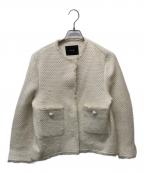 allurevilleアルアバイル）の古着「ジオリカハニカムツィードフリンジジャケット」｜ホワイト