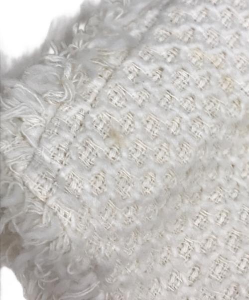 allureville（アルアバイル）allureville (アルアバイル) ジオリカハニカムツィードフリンジジャケット ホワイト サイズ:Ｍの古着・服飾アイテム