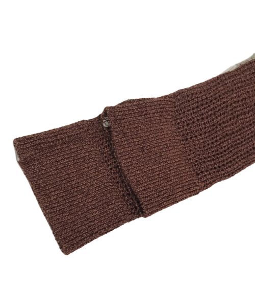 MURRAL（ミューラル）MURRAL (ミューラル) ポッタリーニットカーディガン ブラウン サイズ:Sの古着・服飾アイテム