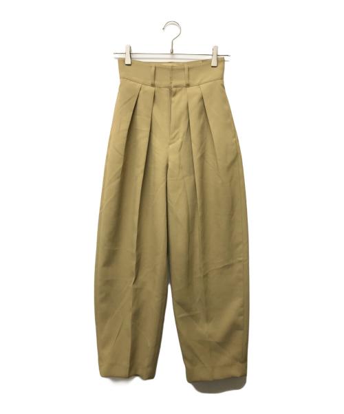 Louren（ローレン）louren (ローレン) 2タックパンツ highwaist straight pant ベージュ サイズ:SIZE Sの古着・服飾アイテム
