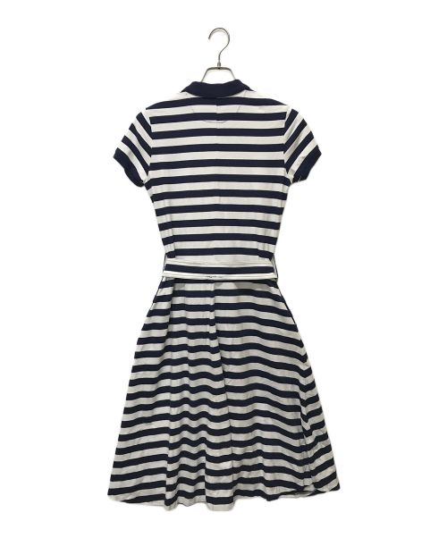 POLO RALPH LAUREN（ポロ・ラルフローレン）POLO RALPH LAUREN (ポロ・ラルフローレン) ボーダーポロシャツワンピース ホワイト×ネイビー サイズ:Sの古着・服飾アイテム