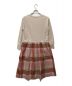 BLUE LABEL CRESTBRIDGE (ブルーレーベルクレストブリッジ) 切替チェックワンピース ベージュ サイズ:36：6000円
