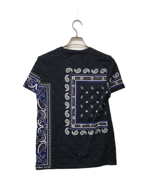 MaxMara（マックスマーラ）MaxMara (マックスマーラ) ORESTE PRINTED T-SHIRT ネイビー サイズ:Mの古着・服飾アイテム