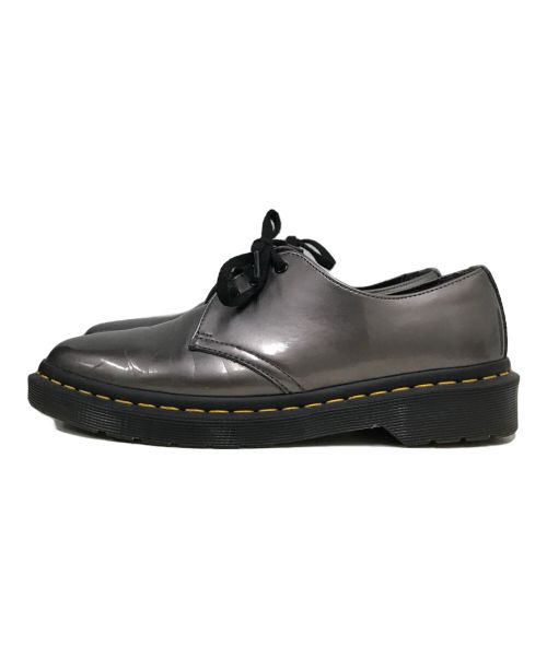 Dr.Martens（ドクターマーチン）Dr.Martens (ドクターマーチン) エナメル3ホールシューズ グレー サイズ:24cmの古着・服飾アイテム