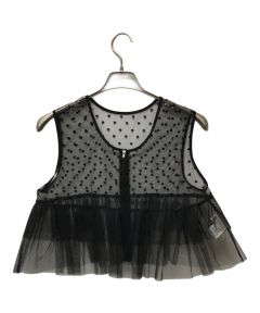 中古・古着通販】HIAND (ハイアンド) Heart tull vest ブラック サイズ 