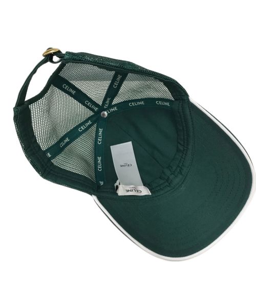CELINE（セリーヌ）CELINE (セリーヌ) トリオンフベースボールキャップ グリーン サイズ:Sの古着・服飾アイテム