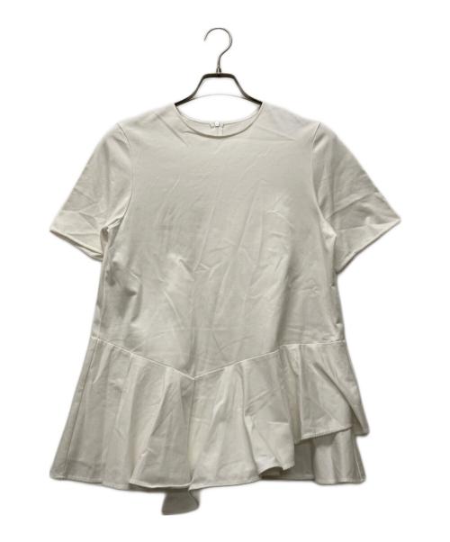 theory luxe（セオリーリュクス）theory luxe (セオリーリュクス) ラッフル裾カットソー ホワイト サイズ:Ｍの古着・服飾アイテム