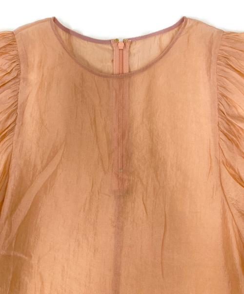 EPOCA（エポカ）EPOCA (エポカ) ナイロンシルク シアーブラウス ピンク サイズ:40の古着・服飾アイテム