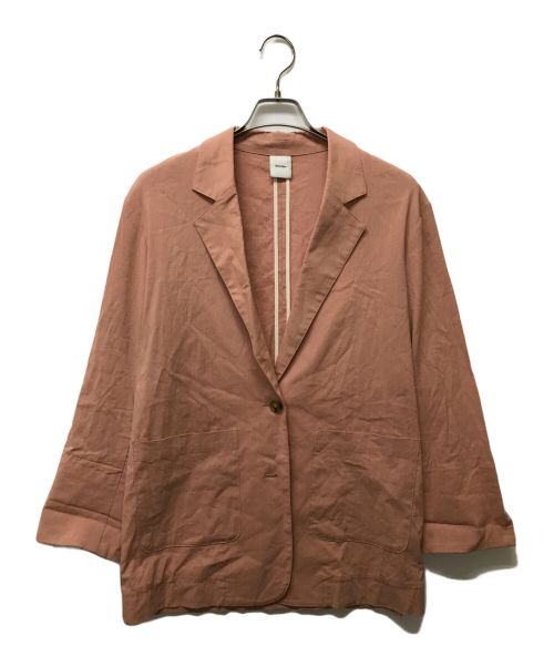 Spick and Span（スピック＆スパン）Spick and Span (スピックアンドスパン) レーヨンリネンストレッチルーズジャケット ピンク サイズ:SIZE 38の古着・服飾アイテム