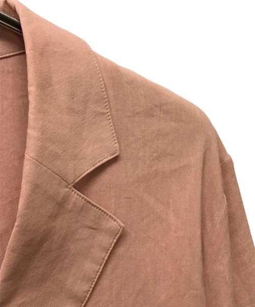 Spick and Span（スピック＆スパン）Spick and Span (スピックアンドスパン) レーヨンリネンストレッチルーズジャケット ピンク サイズ:SIZE 38の古着・服飾アイテム