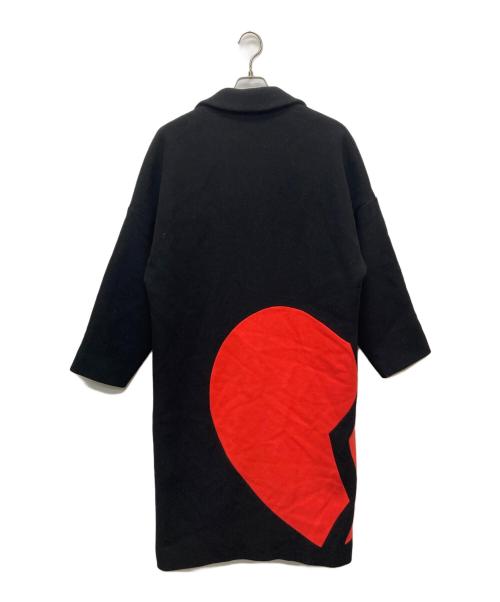 MSGM（エムエスジーエム）MSGM (エムエスジーエム) Black Broken Heart Wool-Blend Oversized Coat ブラック サイズ:38の古着・服飾アイテム