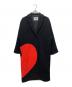 MSGM（エムエスジーエム）の古着「Black Broken Heart Wool-Blend Oversized Coat」｜ブラック