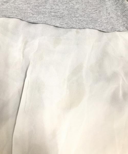 ROSE BUD（ローズバッド）ROSE BUD (ローズバッド) OKIRAKU (オキラク) ジョーゼット＆カットソードッキングミニワンピース グレー サイズ:Freeの古着・服飾アイテム