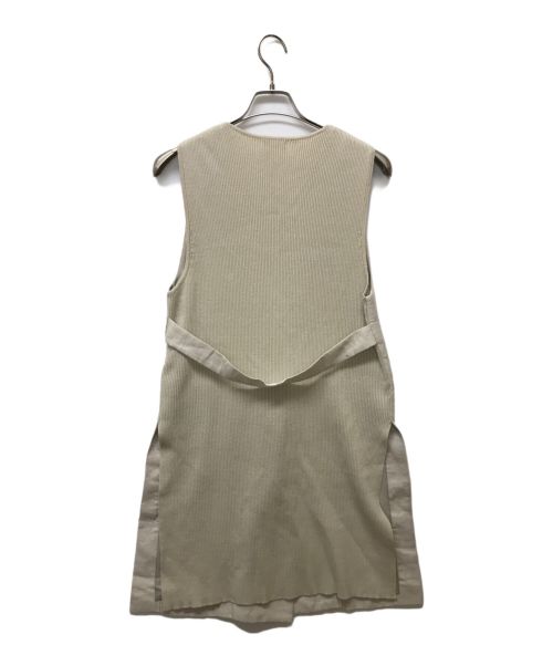 DRESSTERIOR（ドレステリア）DRESSTERIOR (ドレステリア) リネンコットンニットコンビジレ ベージュ サイズ:SIZE 36の古着・服飾アイテム