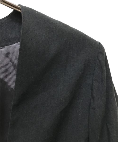 BALLSEY（ボールジィ）BALLSEY (ボールジィ) テンセルリネンストレッチ ノーカラージャケット グレー サイズ:SIZE 34の古着・服飾アイテム