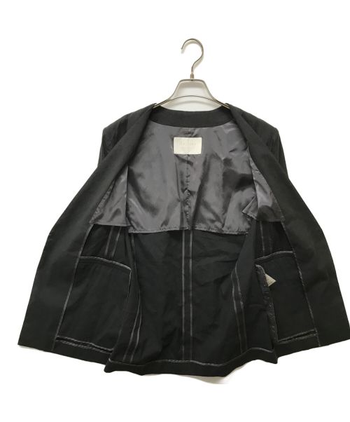 BALLSEY（ボールジィ）BALLSEY (ボールジィ) テンセルリネンストレッチ ノーカラージャケット グレー サイズ:SIZE 34の古着・服飾アイテム