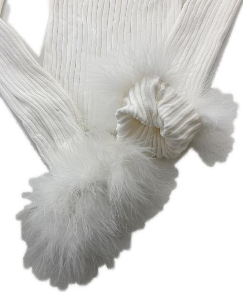 melt the lady（メルトザレディ）MELT THE LADY (メルトザレディ) fluffy tail tops ホワイト サイズ:FREEの古着・服飾アイテム