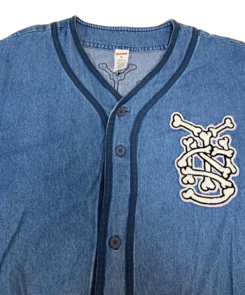 SUPREME（シュプリーム）Supreme (シュプリーム) 21SS Patches Denim Baseball Jersey インディゴ サイズ:XLの古着・服飾アイテム