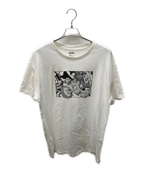 READYMADE（レディメイド）READYMADE (レディメイド) AKIRA ART OF WALL (アキラ アート オブ ウォール) コラボバイクプリントTシャツ ホワイト サイズ:XLの古着・服飾アイテム