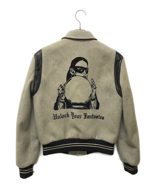 CELINE（セリーヌ）CELINE (セリーヌ) Cody De Franco コラボアンロックユアーファンタジーズテディジャケット グレー サイズ:SIZE 46の古着・服飾アイテム