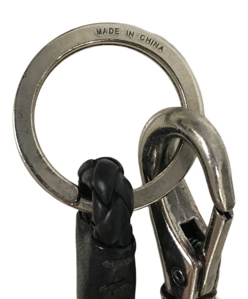 GIVENCHY（ジバンシィ）GIVENCHY (ジバンシィ) 編み込みレザーコードウォレットチェーン キーリング ブラックの古着・服飾アイテム