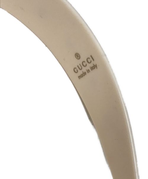 GUCCI（グッチ）GUCCI (グッチ) インターロッキングG ラインストーンヘアバンド ベージュの古着・服飾アイテム