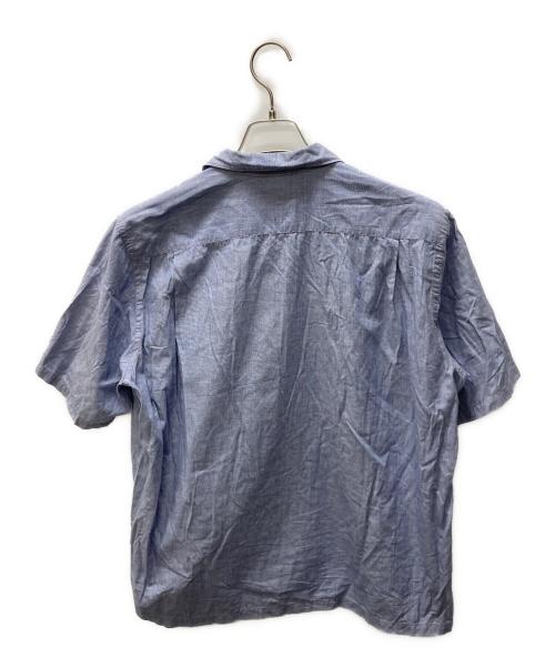 COMME des GARCONS HOMME（コムデギャルソン オム）COMME des GARCONS HOMME (コムデギャルソン オム) ヴィンテージスプリットズラシロゴ オープンカラーシャツ ブルー サイズ:不明の古着・服飾アイテム