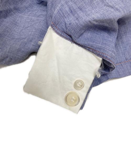 COMME des GARCONS HOMME（コムデギャルソン オム）COMME des GARCONS HOMME (コムデギャルソン オム) ヴィンテージスプリットズラシロゴ オープンカラーシャツ ブルー サイズ:不明の古着・服飾アイテム