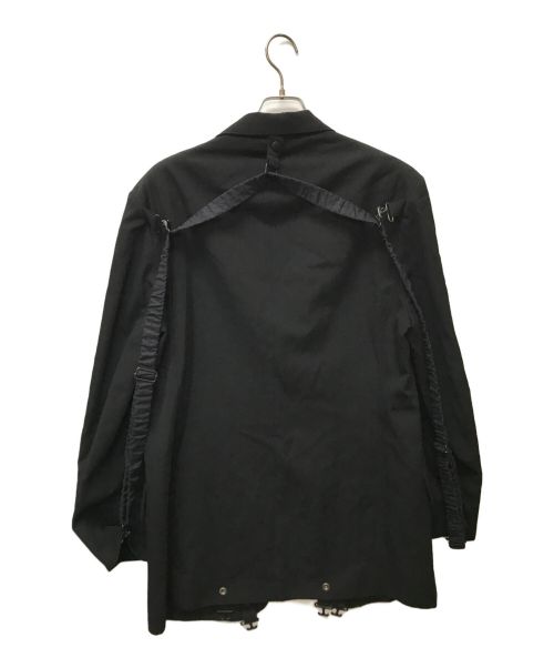 Yohji Yamamoto pour homme（ヨウジヤマモト プールオム）Yohji Yamamoto pour homme (ヨウジヤマモト プールオム) パラシュートテーラードジャケット ブラック サイズ:SIZE 3の古着・服飾アイテム