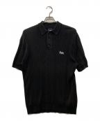 KITHキス）の古着「ニットポロシャツ」｜ブラック