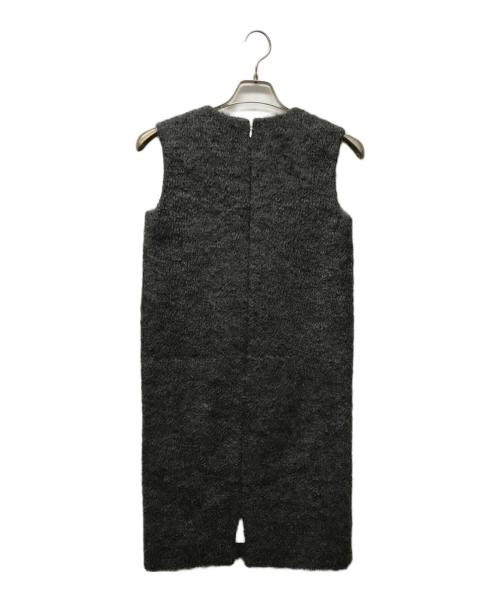 REYC YOKO CHAN（ヨーコチャン）REYC YOKO CHAN (ヨーコチャン) ウールモヘヤVネックワンピース グレー サイズ:34の古着・服飾アイテム
