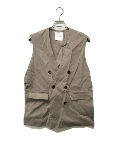 ESTNATION（エストネーション）ESTNATION (エストネーション) ダブルテーラードベスト カーキ サイズ:SIZE 38の古着・服飾アイテム