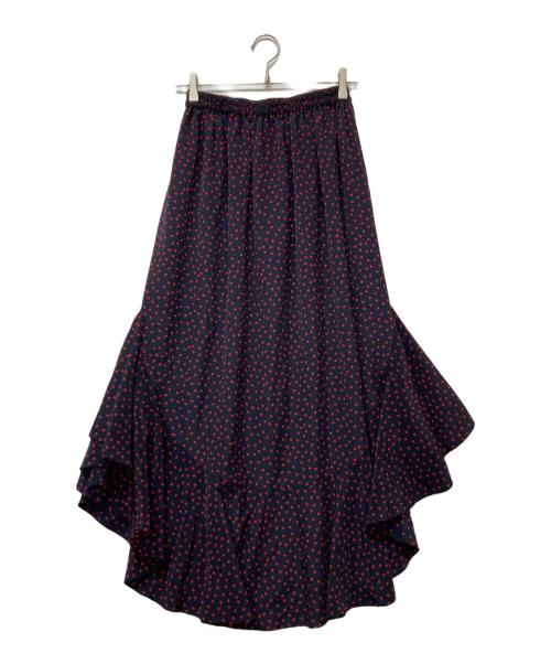 Pale Jute（ペールジュート）pale jute (ペールジュート) polka dot skirt ネイビー×レッド サイズ:FREEの古着・服飾アイテム