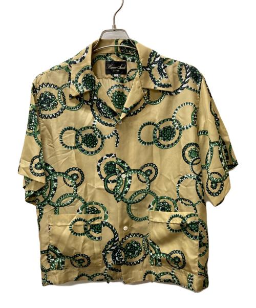 HAVERSACK ATTIRE（ハバーサック アタイア）HAVERSACK ATTIRE (ハバーサック アタイア) オープンカラーシルクシャツ ベージュ サイズ:Ⅿの古着・服飾アイテム