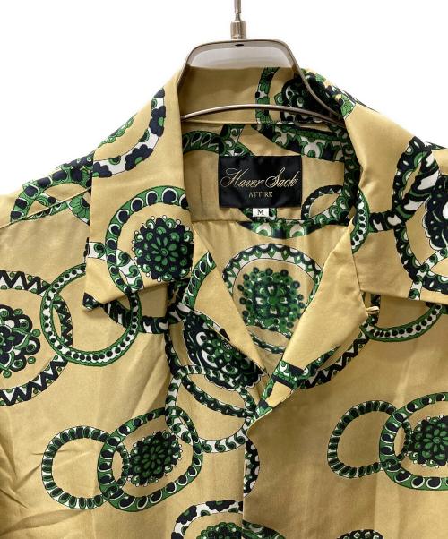 HAVERSACK ATTIRE（ハバーサック アタイア）HAVERSACK ATTIRE (ハバーサック アタイア) オープンカラーシルクシャツ ベージュ サイズ:Ⅿの古着・服飾アイテム